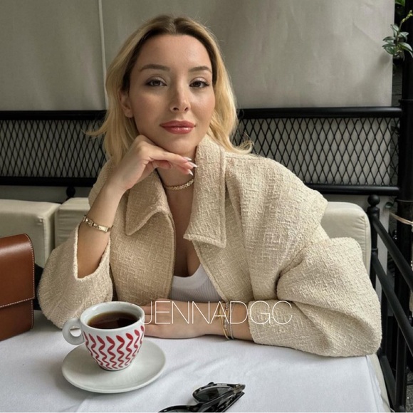 Zara Textured Weave Bomber Jacket NWT - Picture 10 of 14